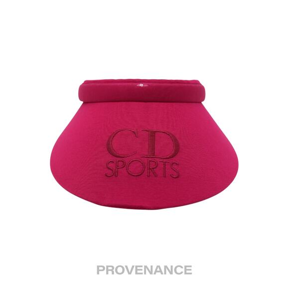 🔴 Christian Dior CD Sports Logo Visor - Fuchsia - Picture 1 of 9
